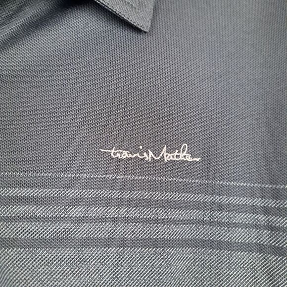 Travis Mathew Polo Shirt Mens XL Black Gray Golf Pima Cotton Blend Short Sleeve - Picture 5 of 12
